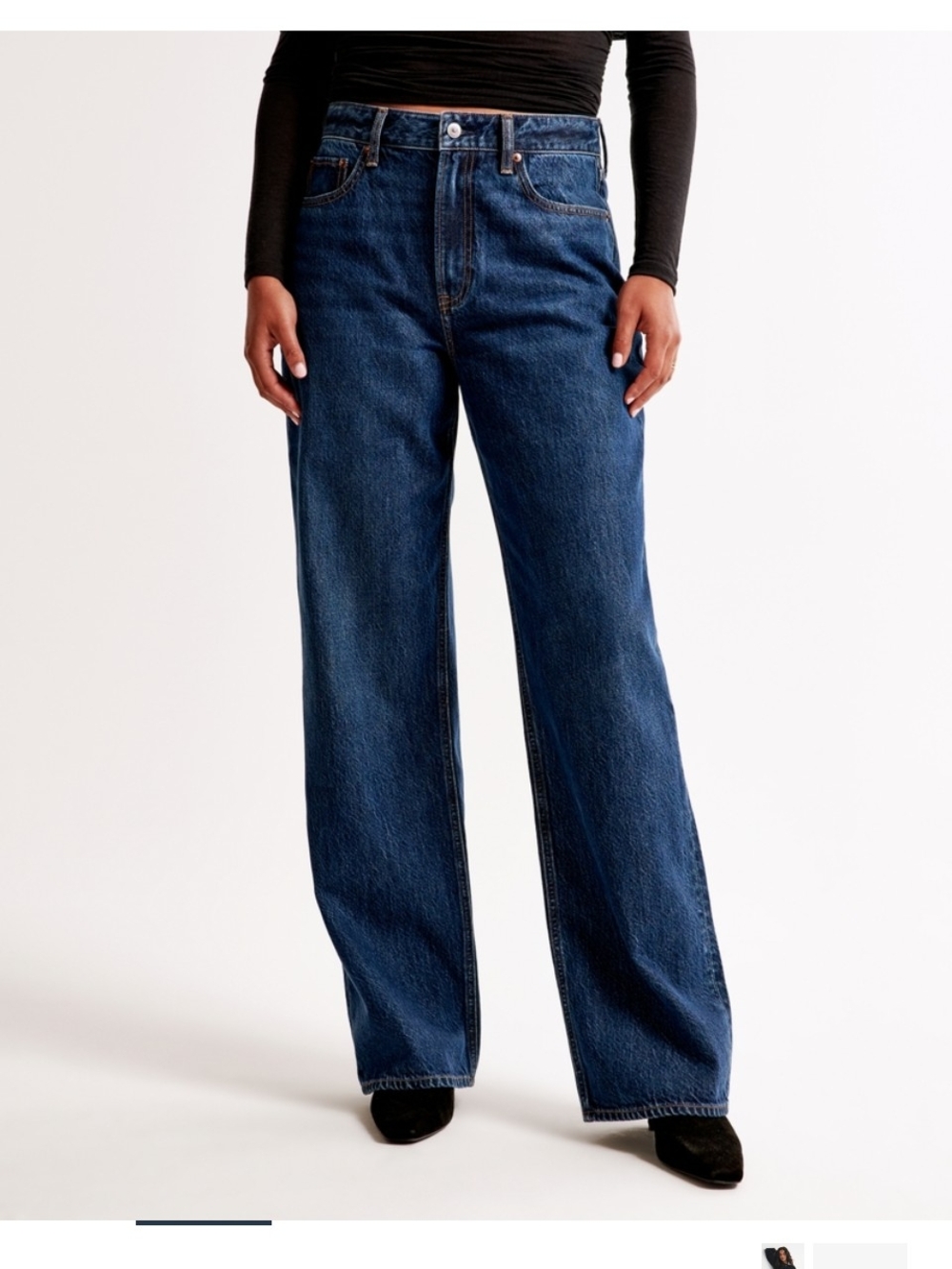 Abercrombie & Fitch The Loose High Rise Dark Blue Jeans